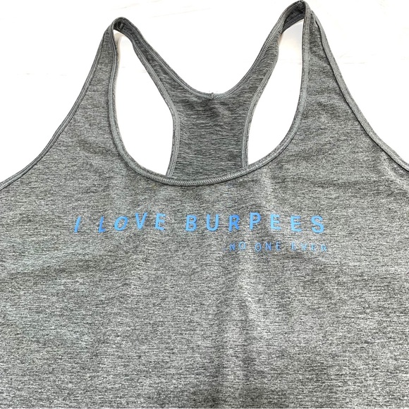 Under Armour Gray O Love Burpees Athletic Tank Top Size Medium/Large - Picture 3 of 7
